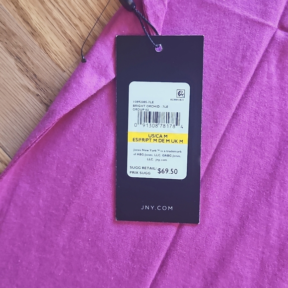 NWT Jones New York, Casual Pink Top, Small - Picture 7 of 7